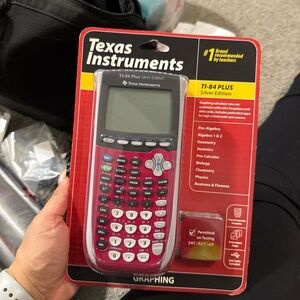 Texas Instruments Pink TI-84 Plus Silver Edition Graphing Calculator